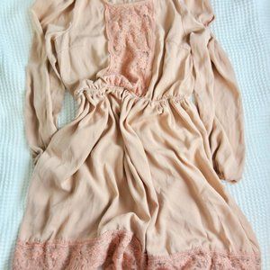 Doe & Rae Dress Dusty Mauve Pink S